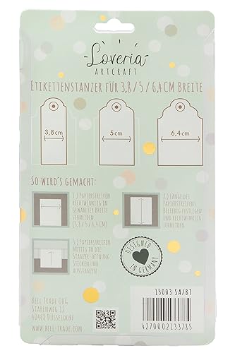 Etiketten Stanzer - 3 verschiedene Größen (Loveria)