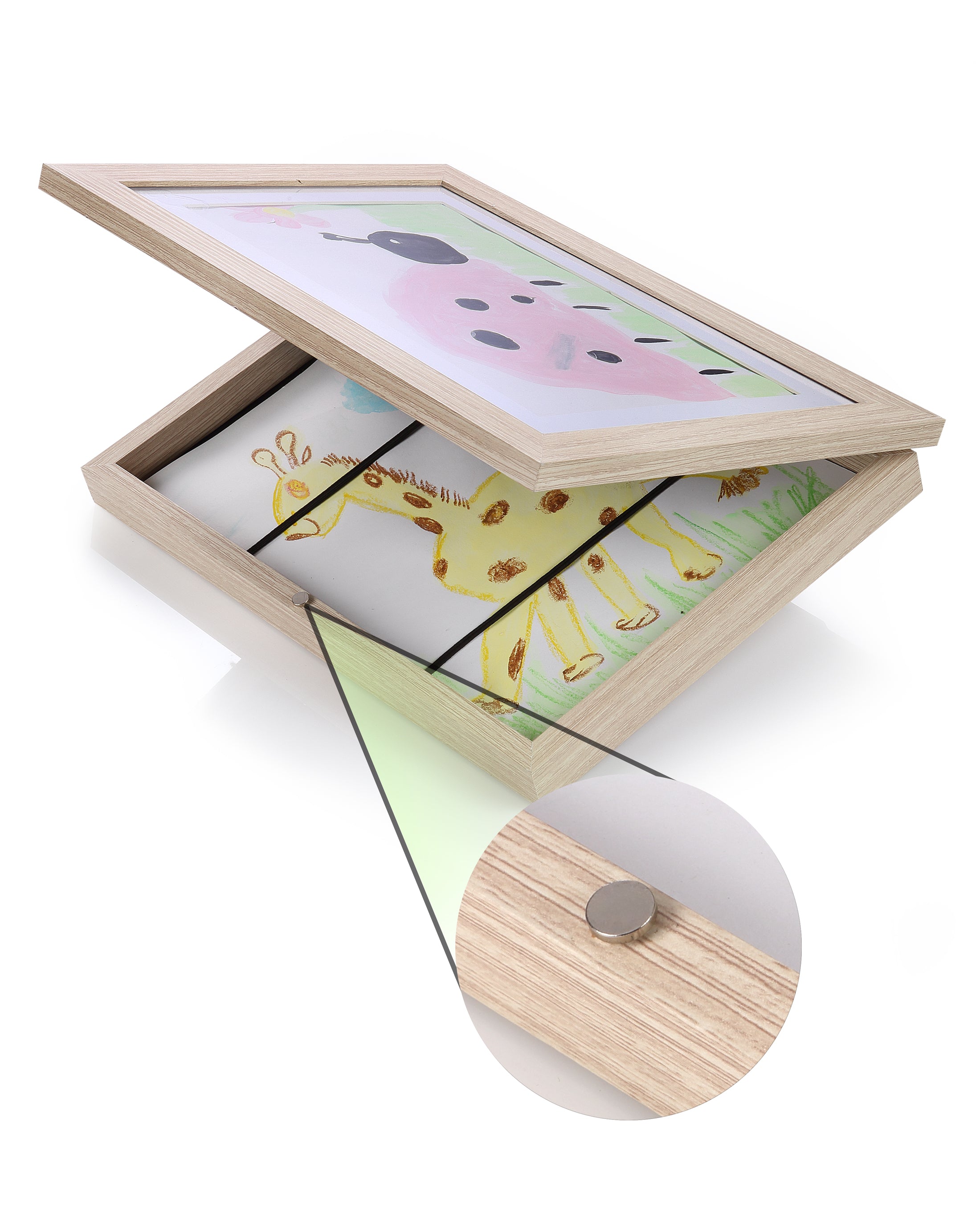 Kinderkunst Bilderrahmen mit Aufbewahrungsfunktion (Lulubug)