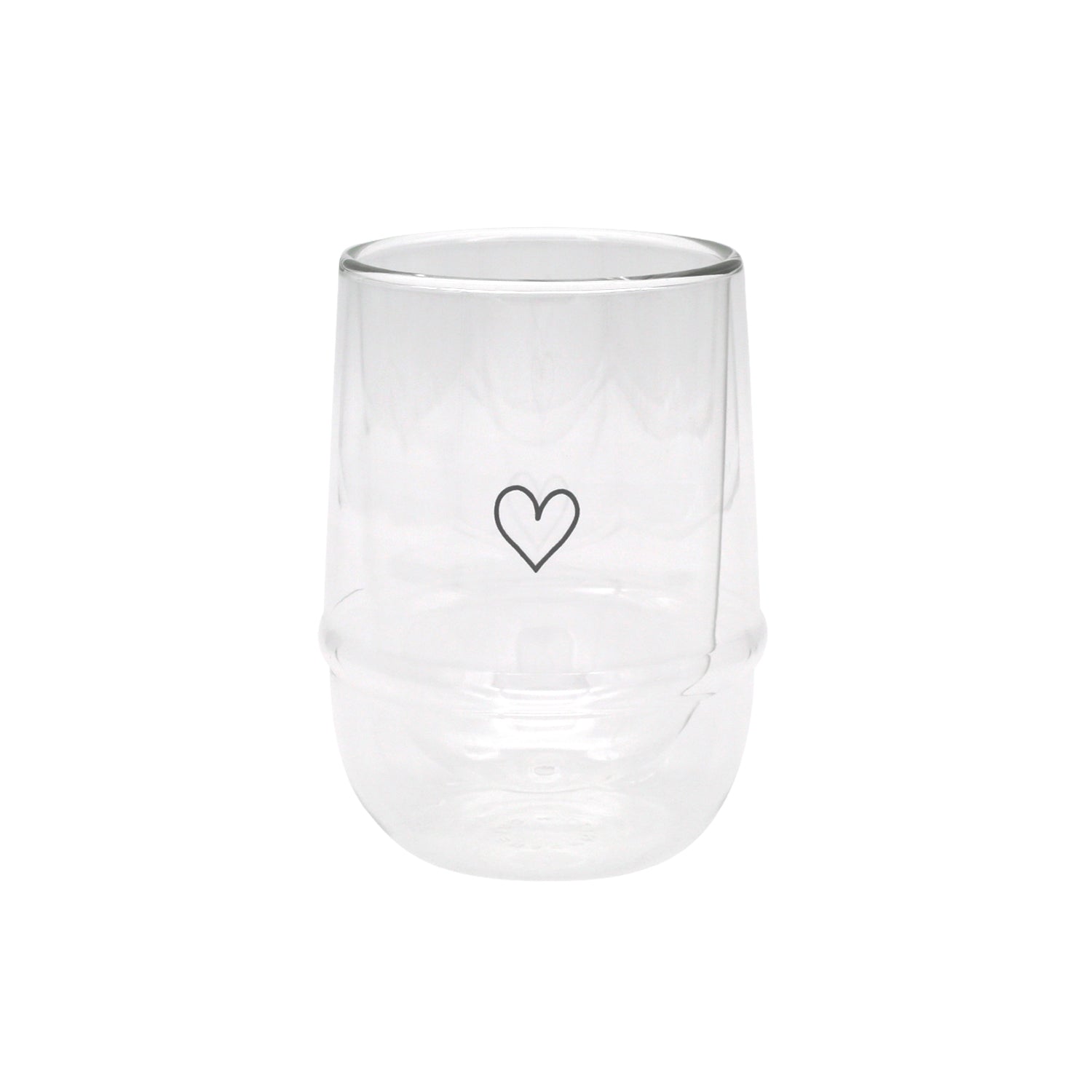 Doppelwandiges Latte Macchiato Glas Herz (Eulenschnitt) - Shades of Home