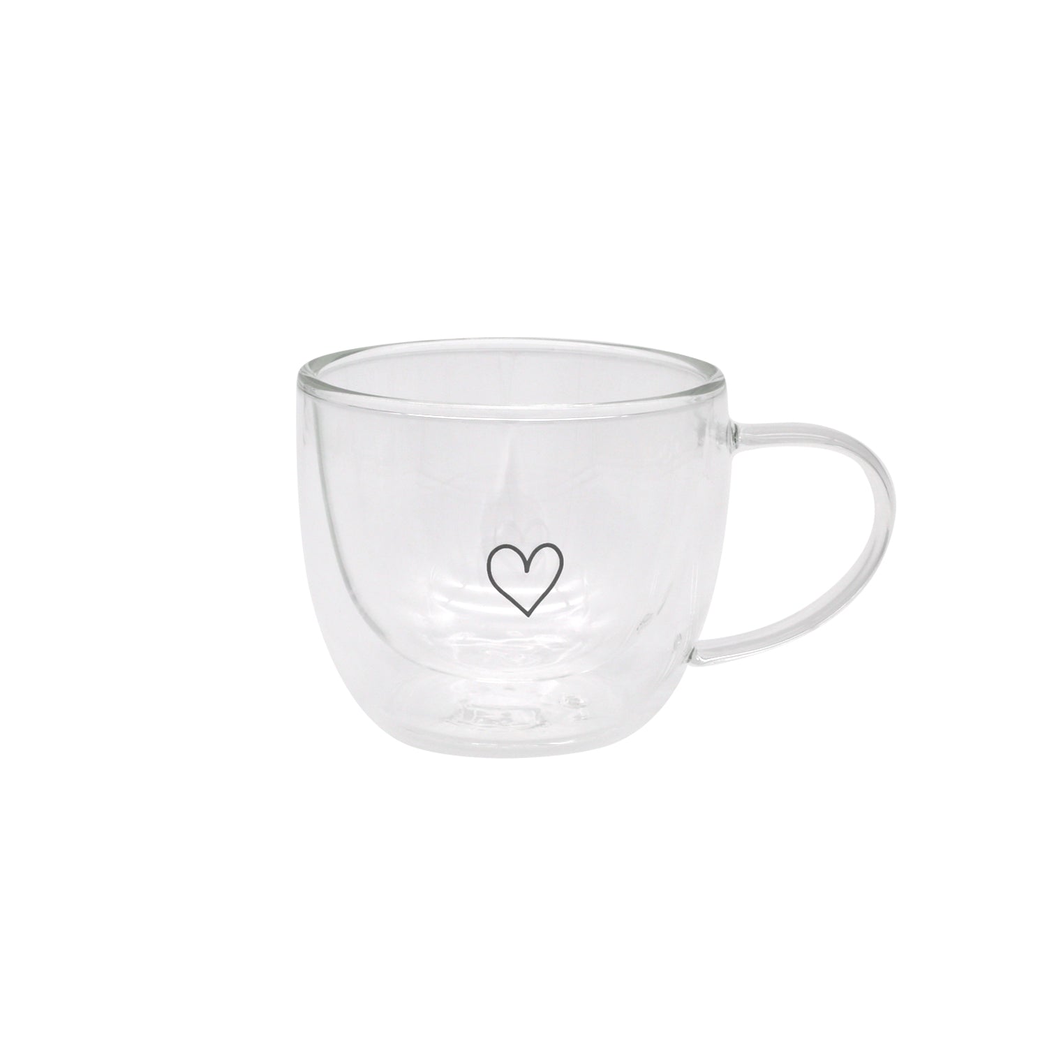 Doppelwandiges Teeglas Herz - 250ml Fassungsvermögen (Eulenschnitt) - Shades of Home
