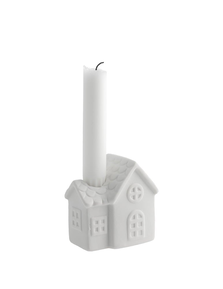 Kerzenhalter „Winterhäuschen“ – Stilvolle Weihnachtsdeko aus Keramik - Shades of Home