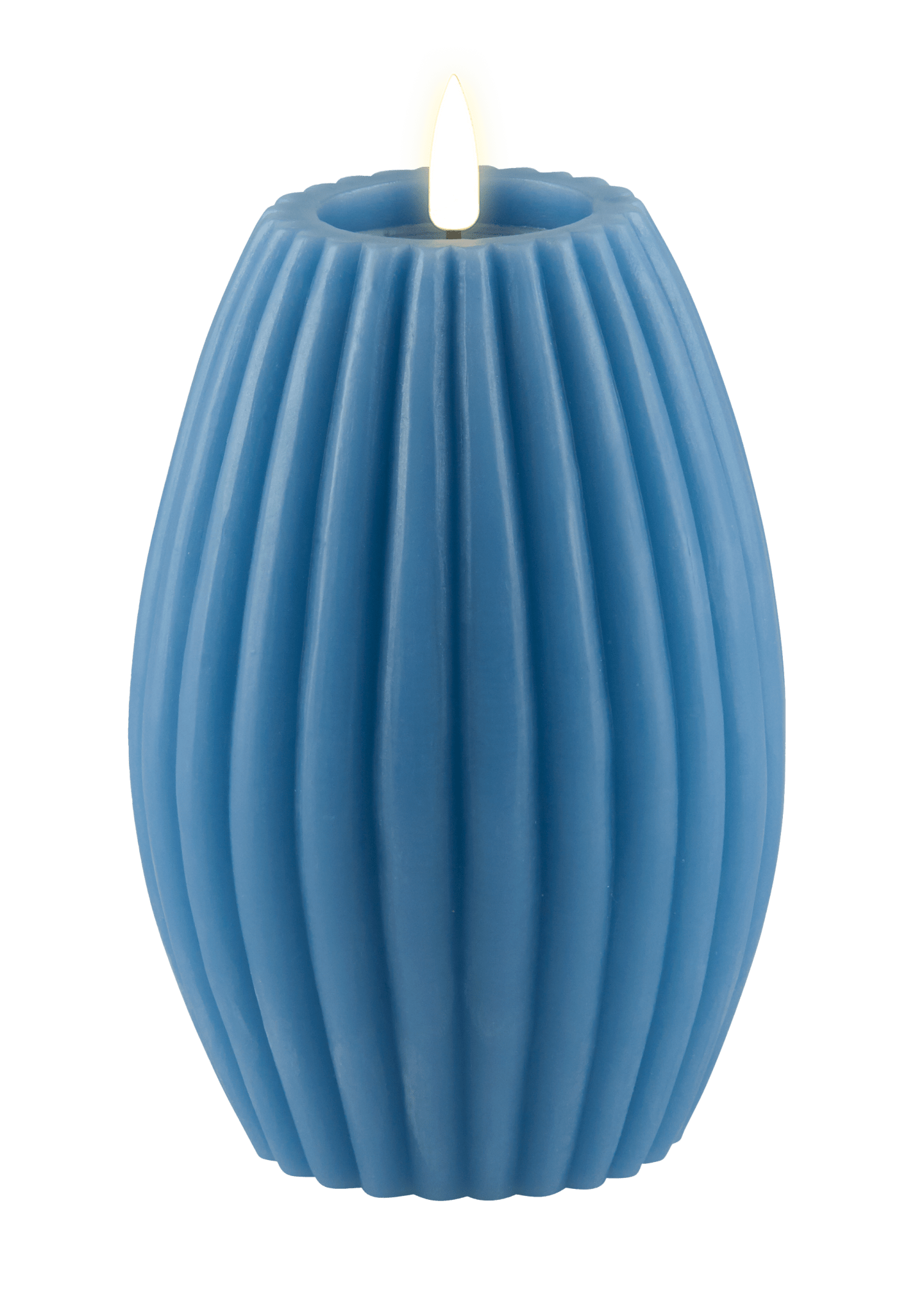 LED Gerillte Kerze Stearin (10x15cm) Deluxe Homeart - Shades of Home