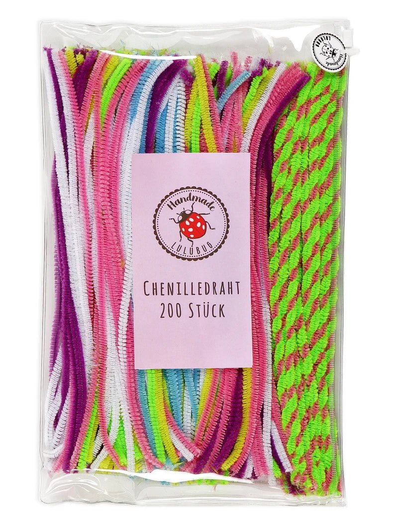 LULUBUG Chenilledraht 200 Stück "Bastelset - Shades of Home