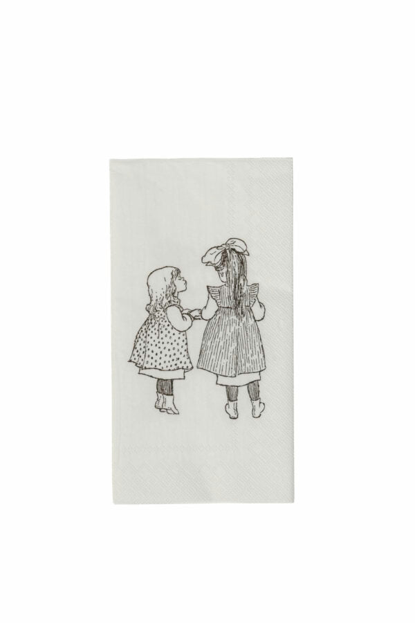 Papierservietten mit Madicken - Illustration – für Festtafel - Shades of Home
