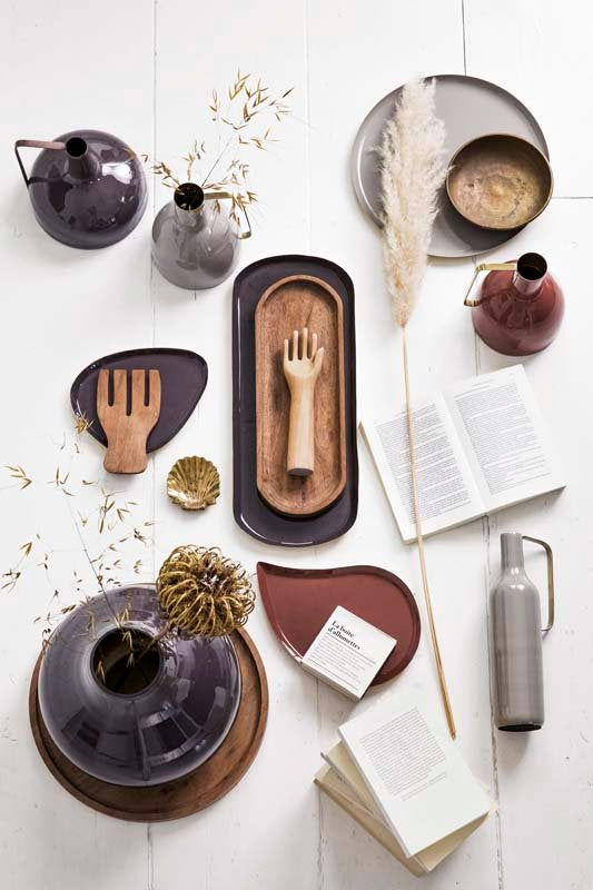 Metalltablett Warmbraun 20X50cm