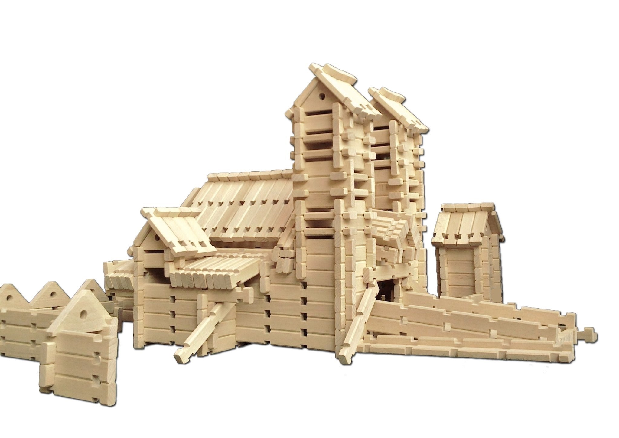 Holzbausteine, Holzbauklötze Logo Burg