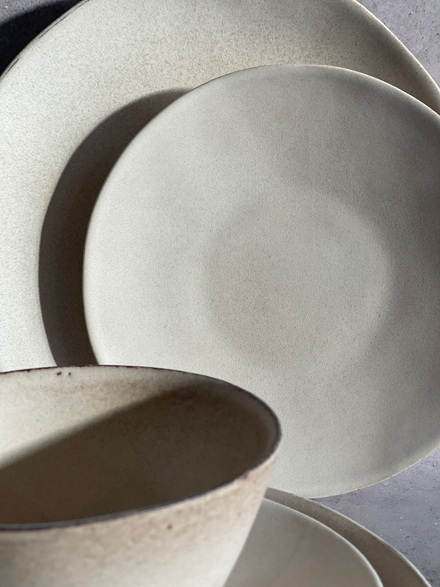 Natura Beige Matte Salatteller 22cm