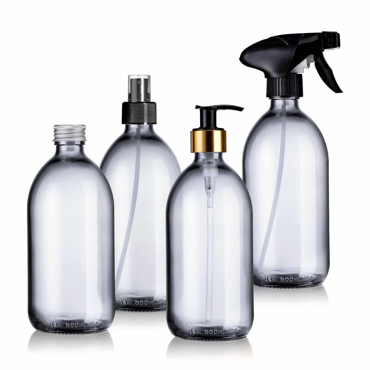 Glasflasche 0,5 L Zubehör mit Ihrer Wahl