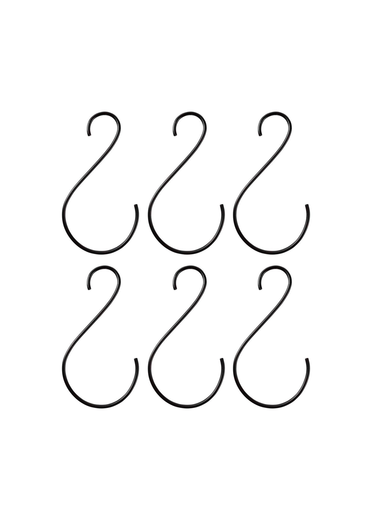 S-Haken 6er Set Schwarz Groß 20x10cm Vtwonen