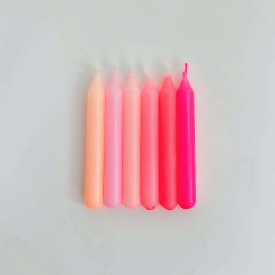 Dip Dye Geburtstags-Kerzen Konfetti Girls