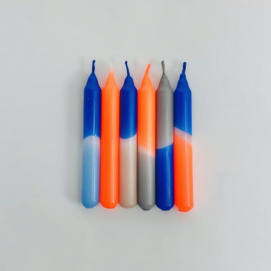 Dip Dye Geburstagskerzen Konfetti Baby Blues