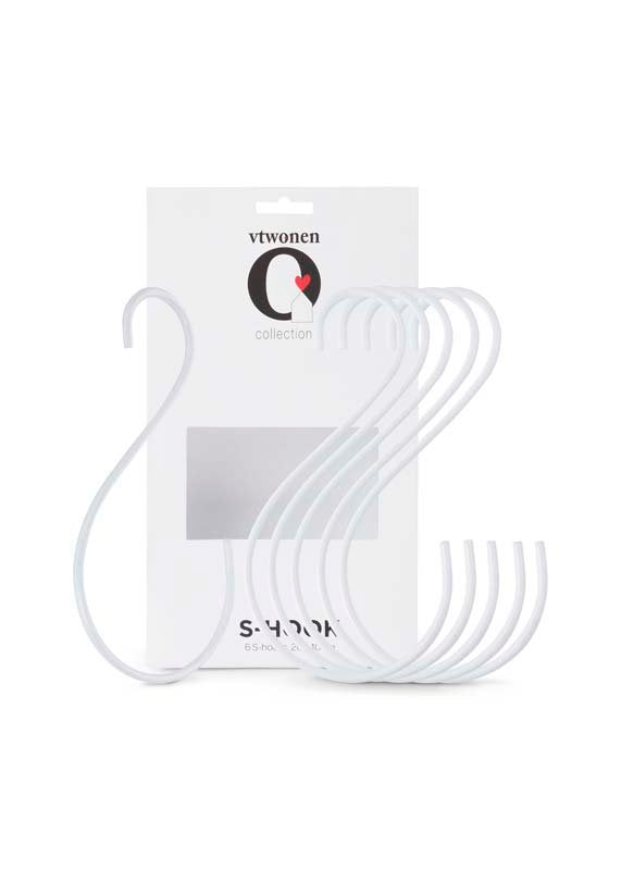 S-Haken 6er Set Weiß Groß 20x10cm vtwonen