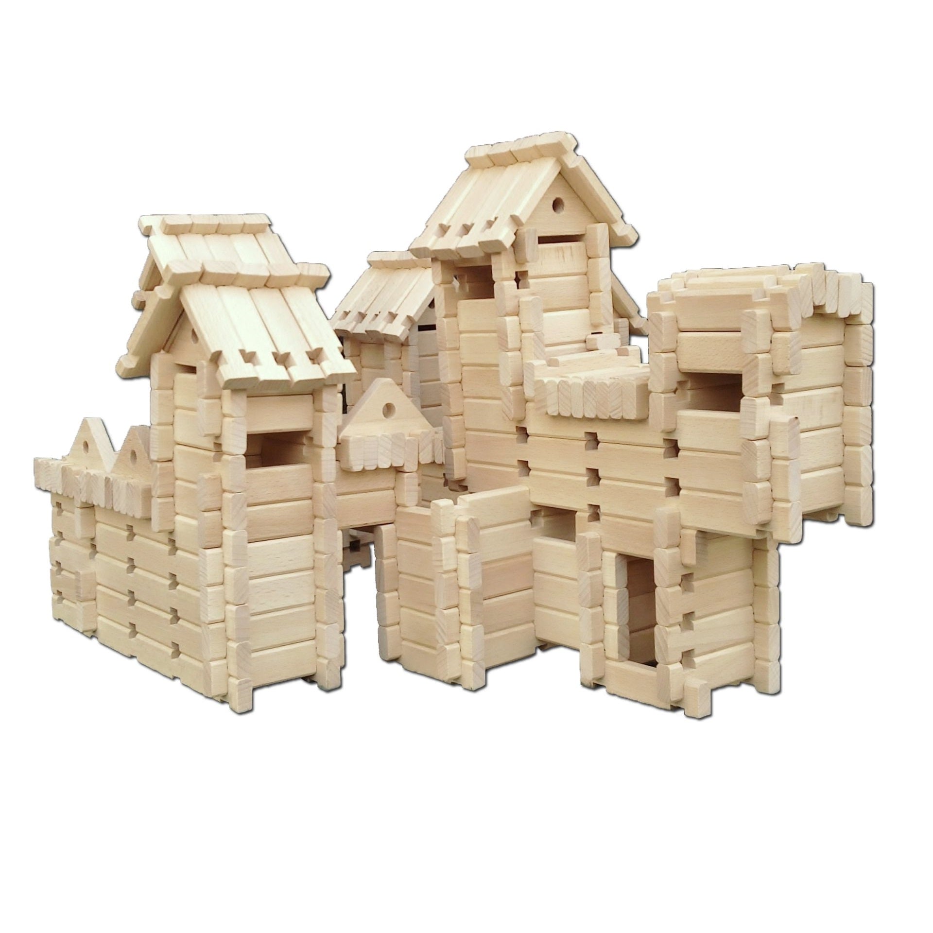 Holzbausteine, Holzbauklötze Logo Burg