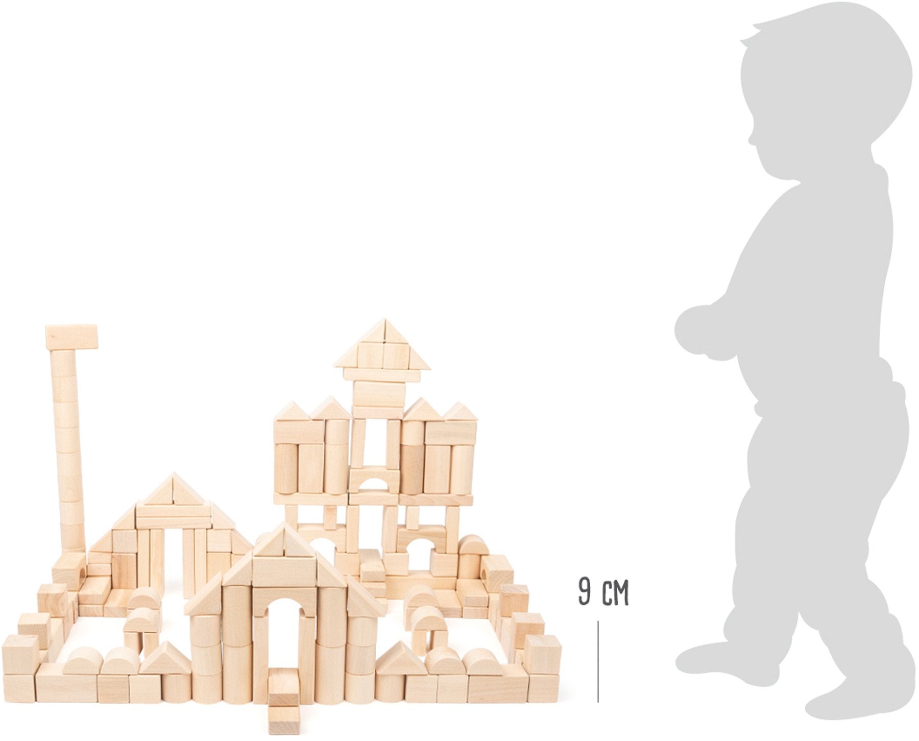 Holzbausteine Natur 200er-Pack im Beutel