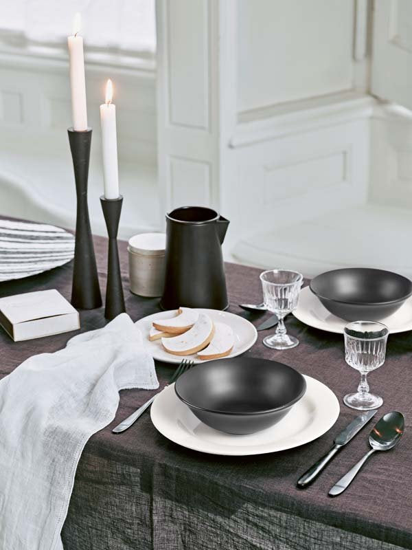 Tischläufer Leinen weiß