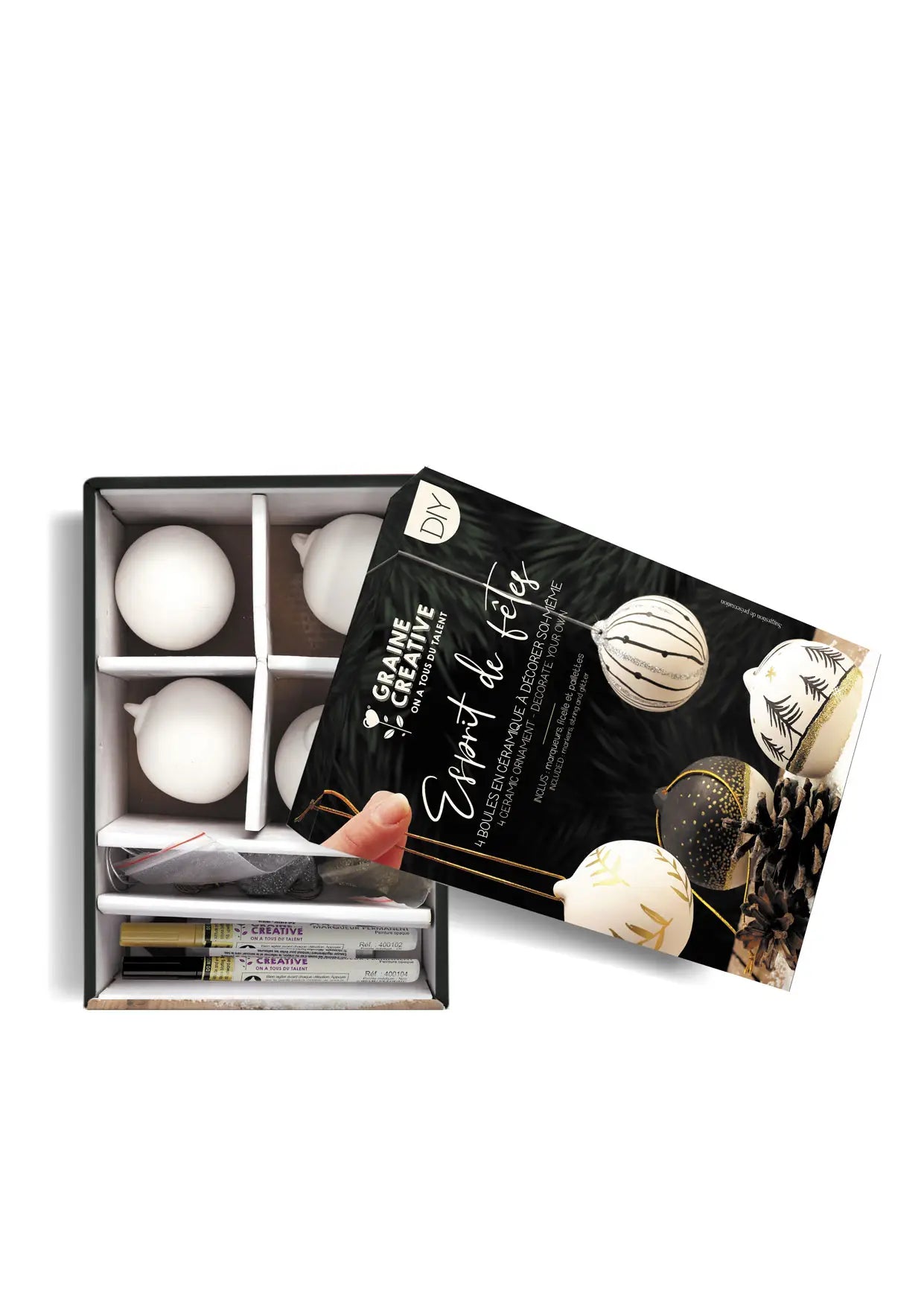 DIY-Set Weihnachtskugeln Keramik