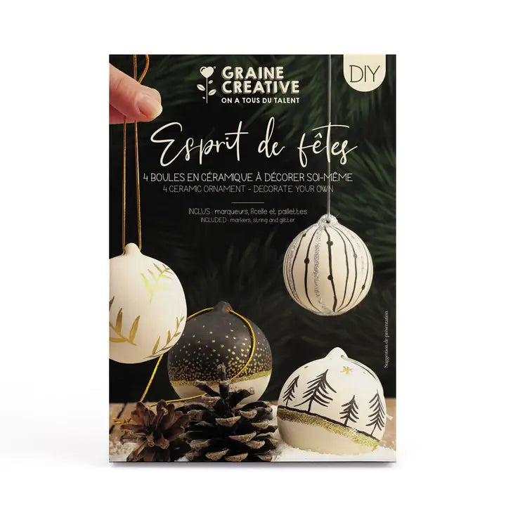 DIY-Set Weihnachtskugeln Keramik