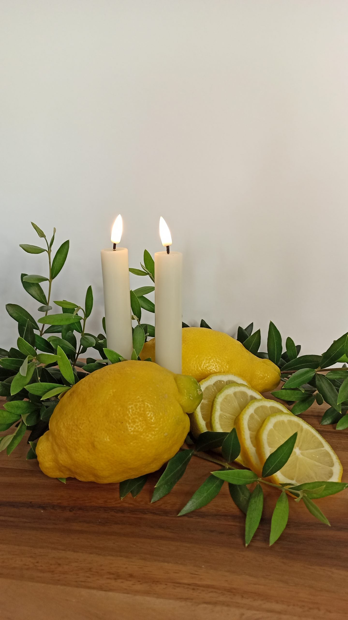 LED Stabkerze 2er Set Real Flame Deluxe Homeart Creme