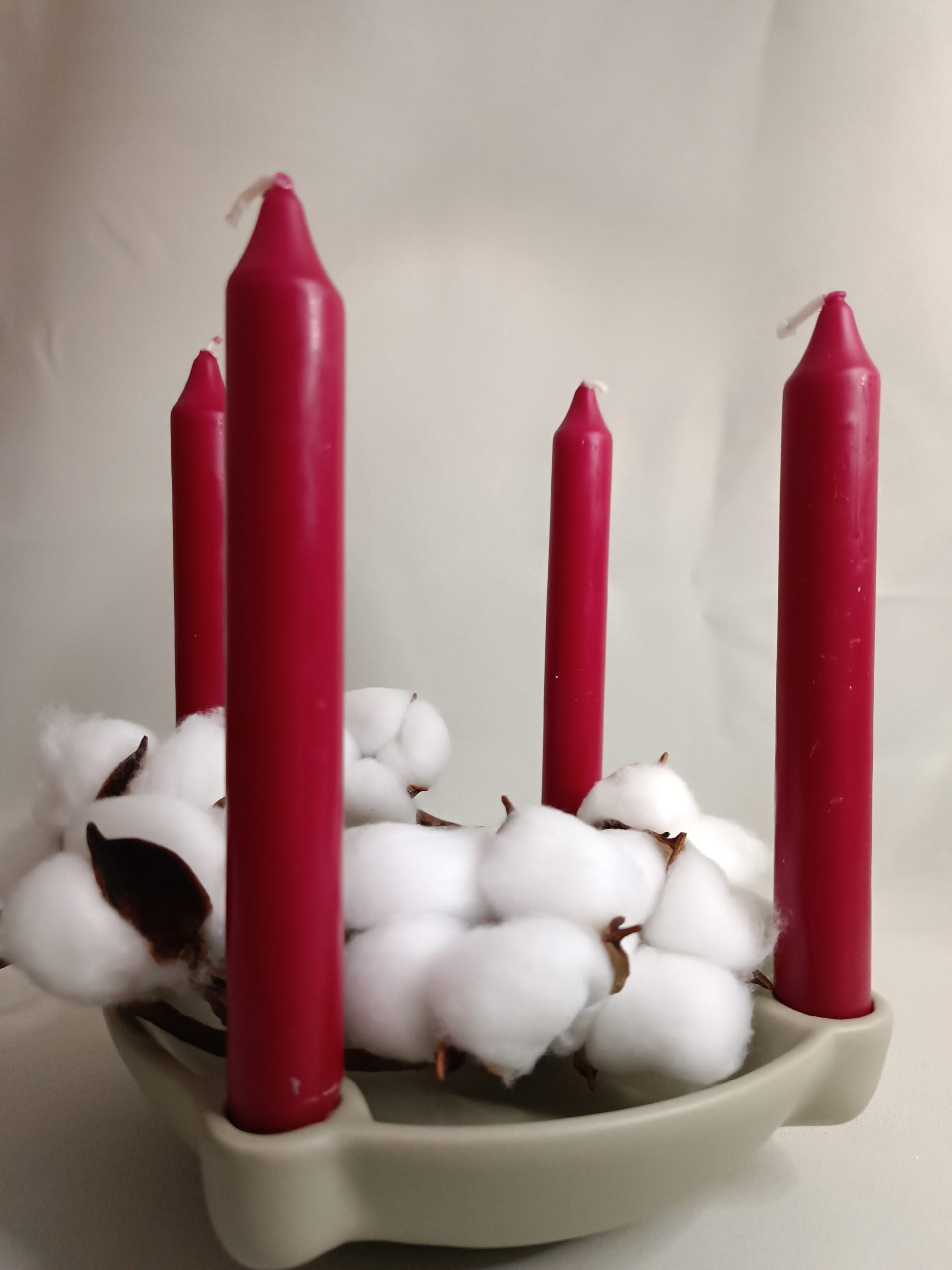 Kerzenschale 4er grau