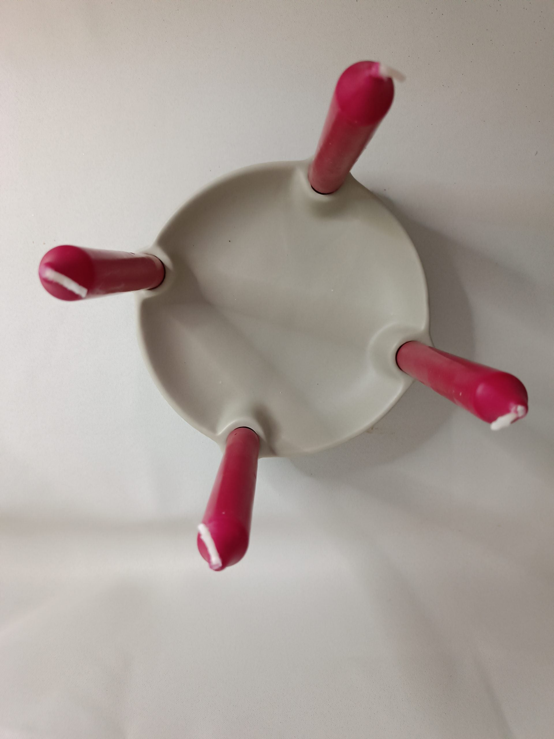 Kerzenschale 4er grau