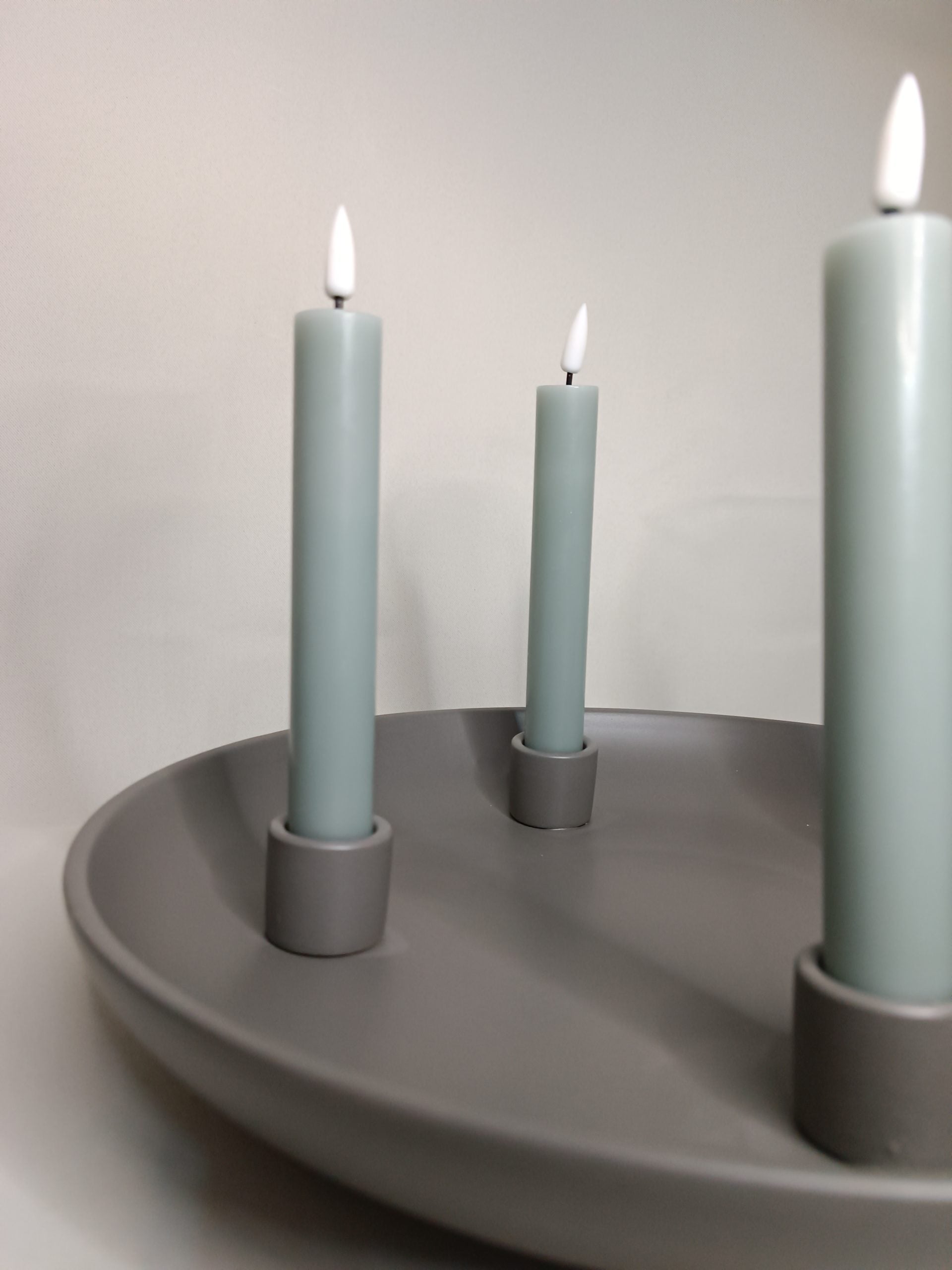 Kerzenschale 4er grau