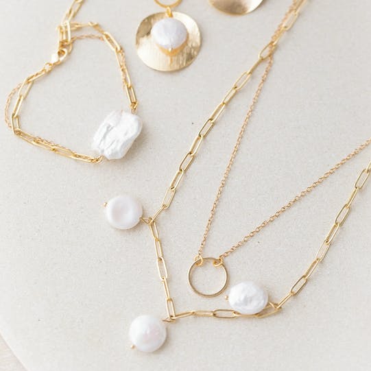 Süßwasser Perlenkette Kit - Napuka- Kesi'Art