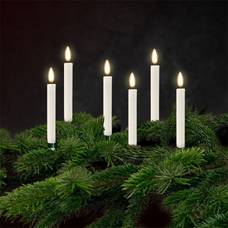 LED Weihnachtsbaumkerzen (6-teilig) Deluxe Homeart