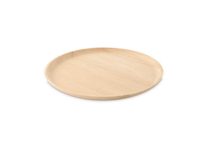 gummibaum holz Teller aus Gummibaum Holz 40cm