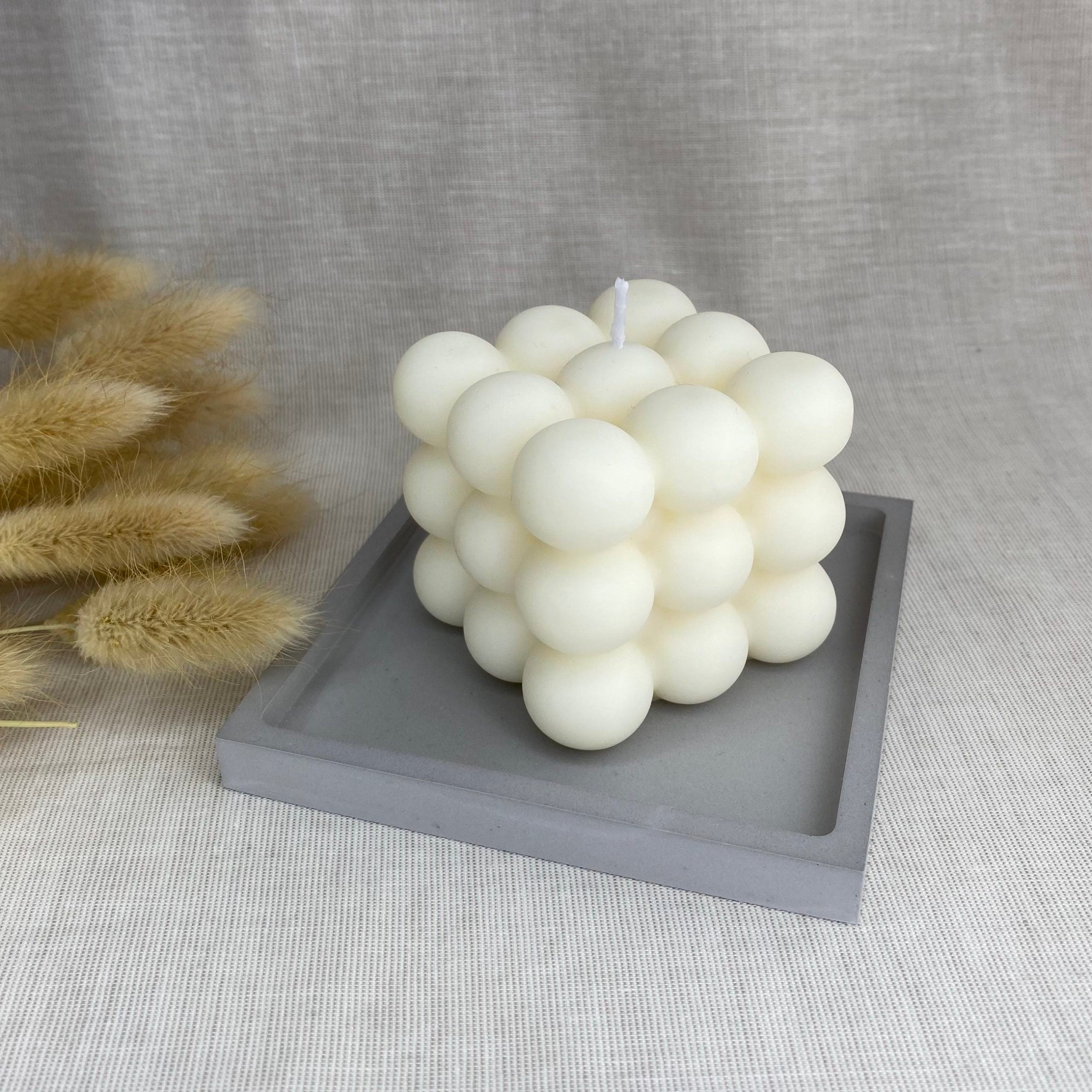 Bubble Kerze Cube