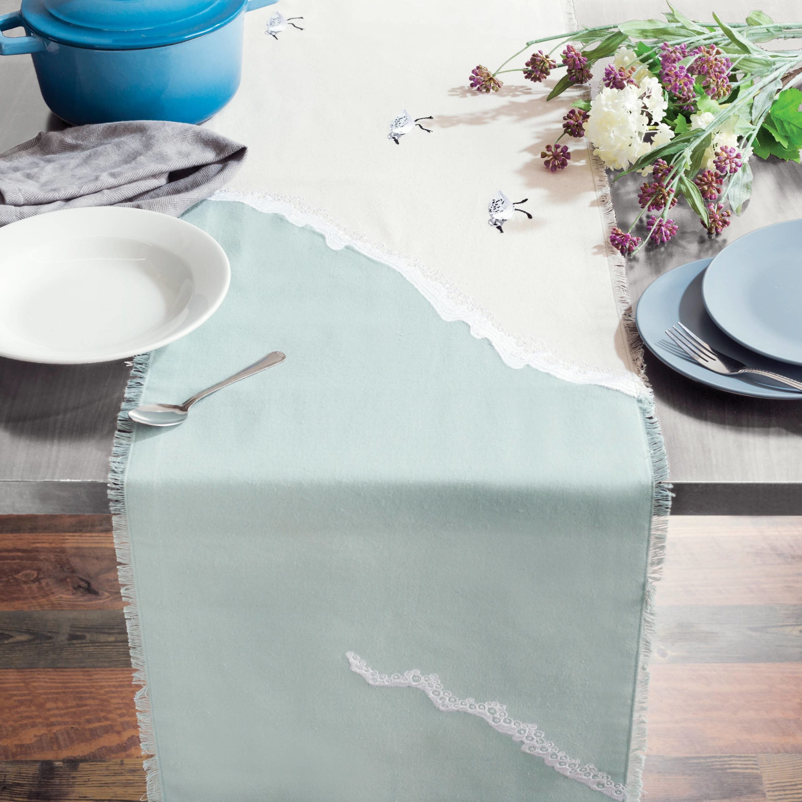 Gestickter Strandläufer Sprint Tischläufer