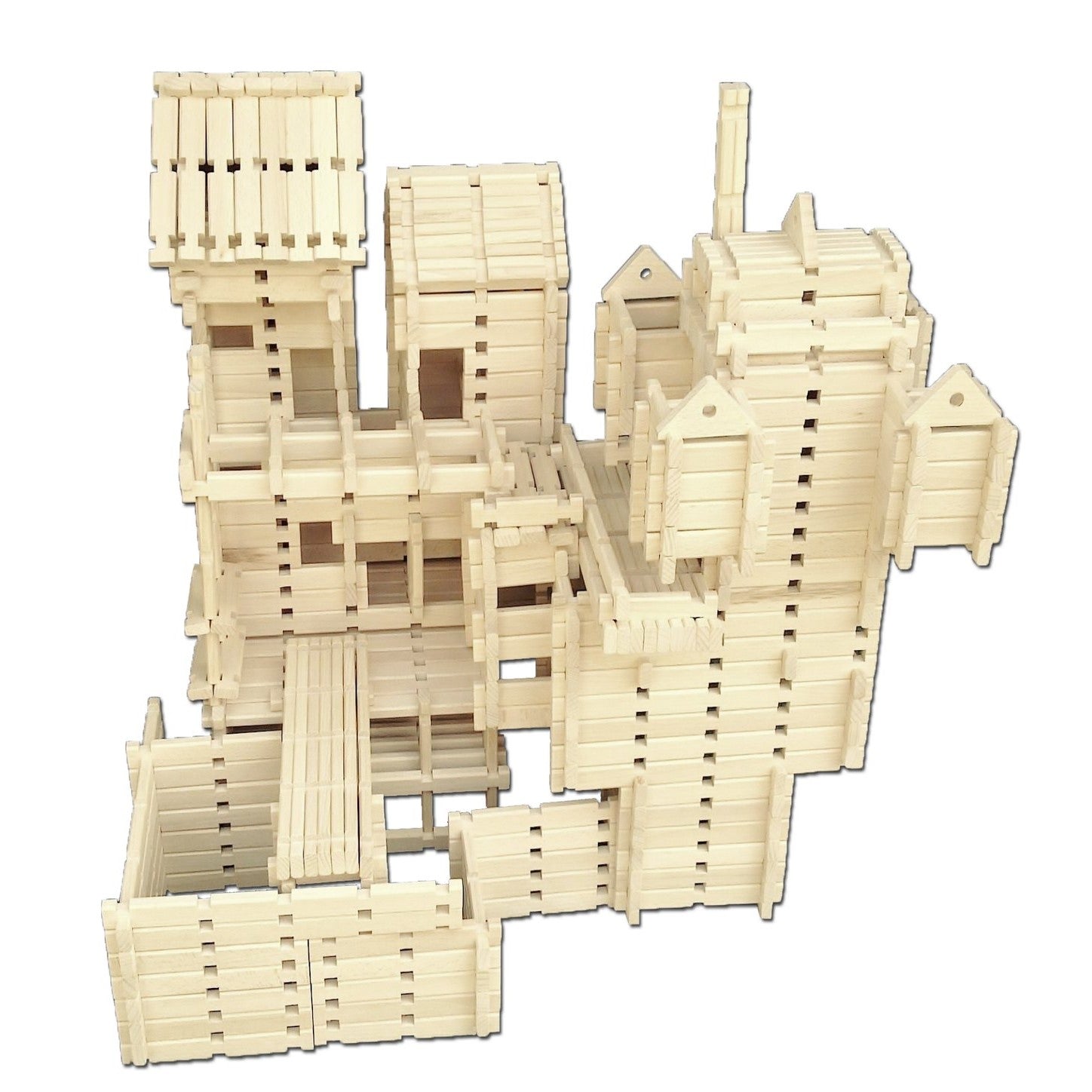 Holzbausteine, Holzbauklötze Logo Burg