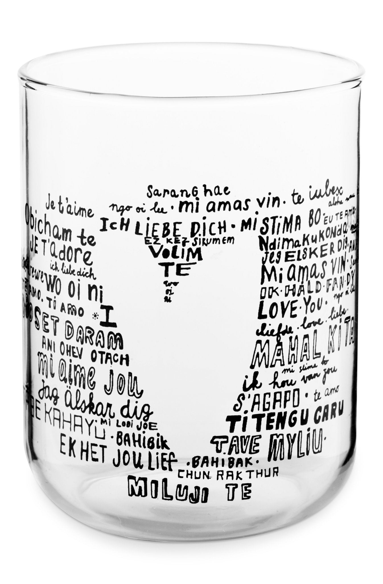 Longdrink Glas "glücklich"