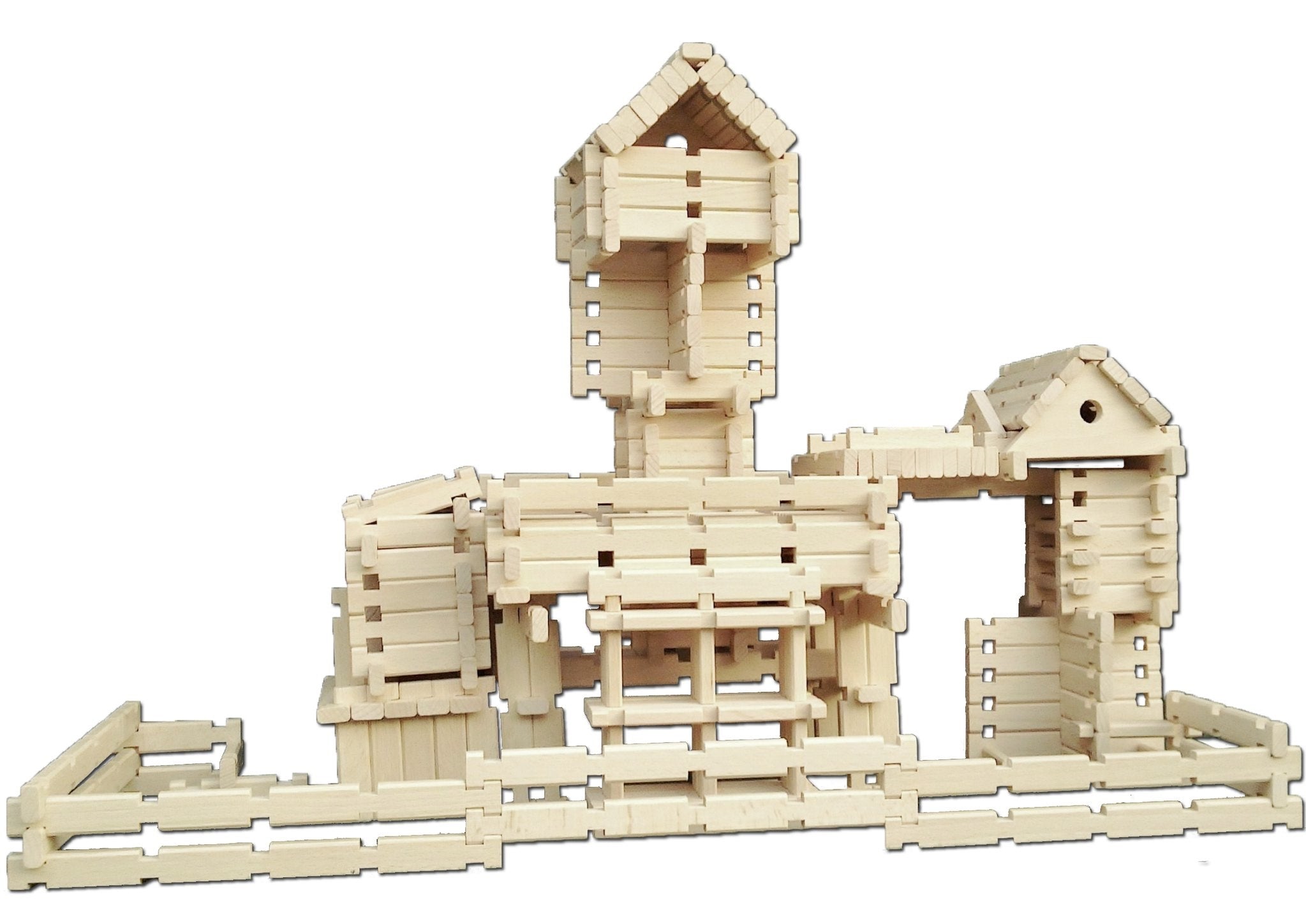 Holzbausteine, Holzbauklötze Logo Burg