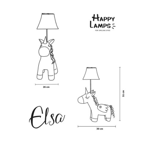 Tischlampe-Elsa das magische Einhorn