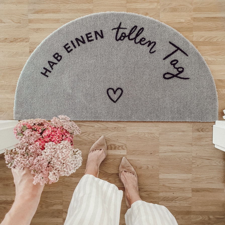 Waschbare Fußmatte Toller Tag (Eulenschnitt)