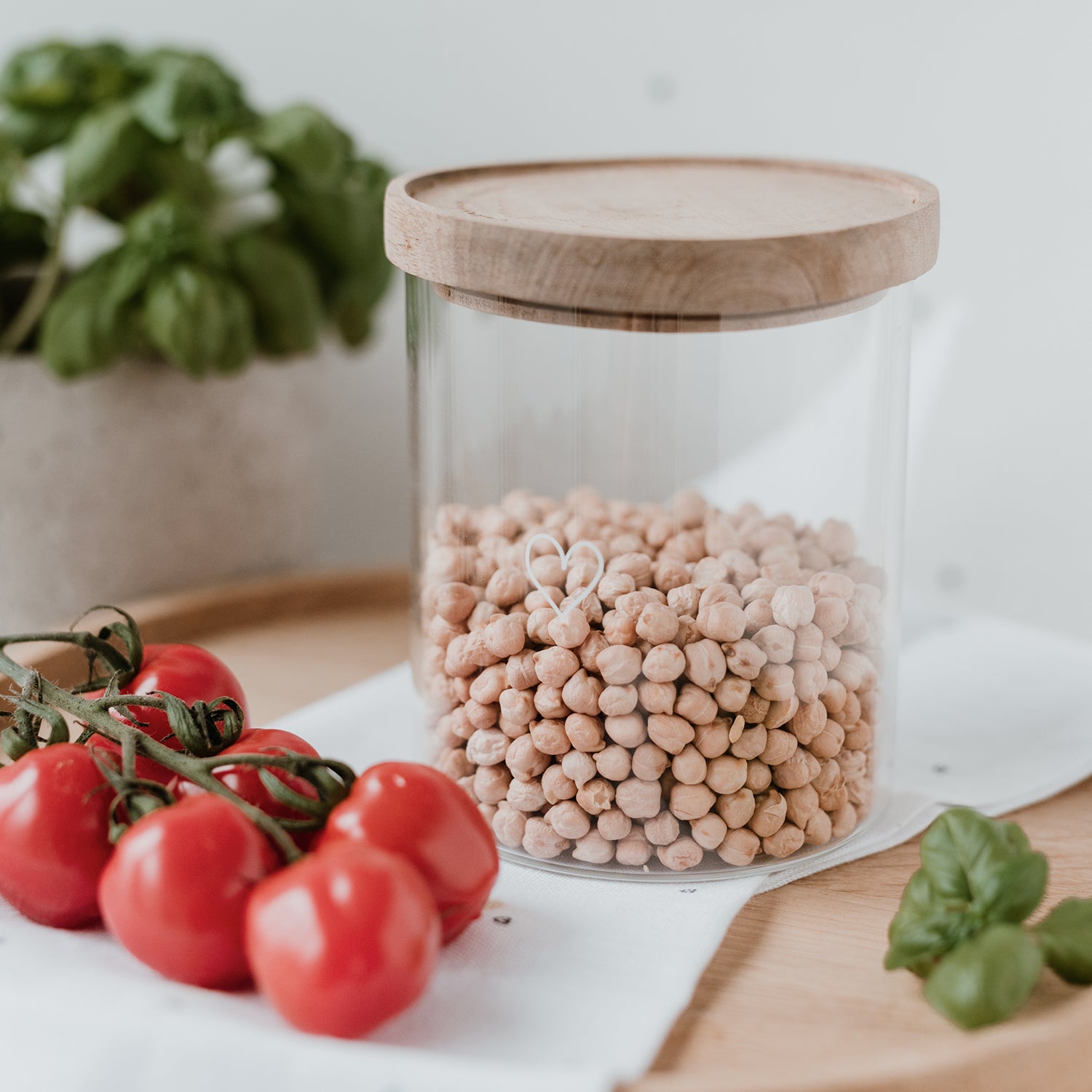 Vorratsglas Herz 13 cm Eulenschnitt