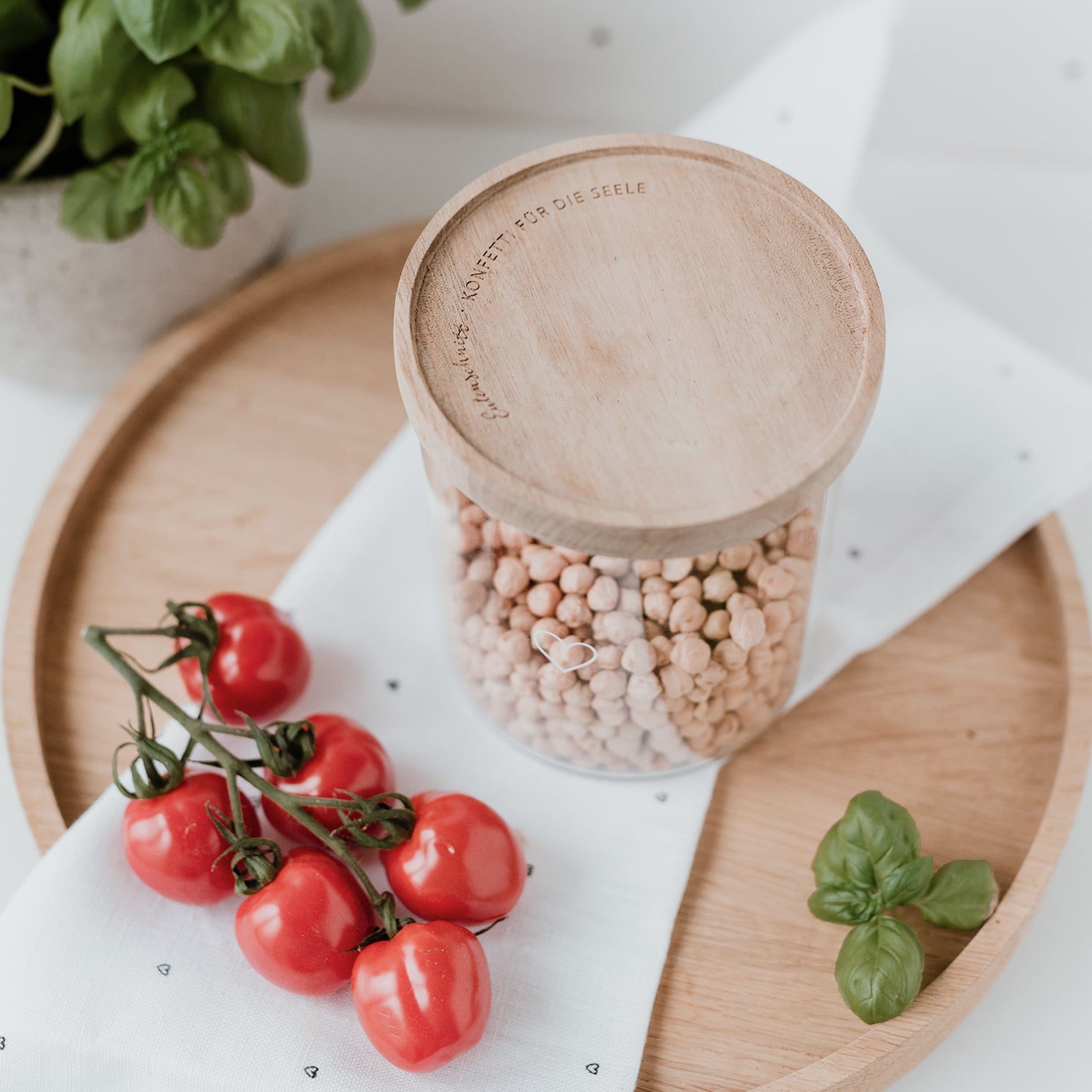 Vorratsglas Herz 13 cm Eulenschnitt