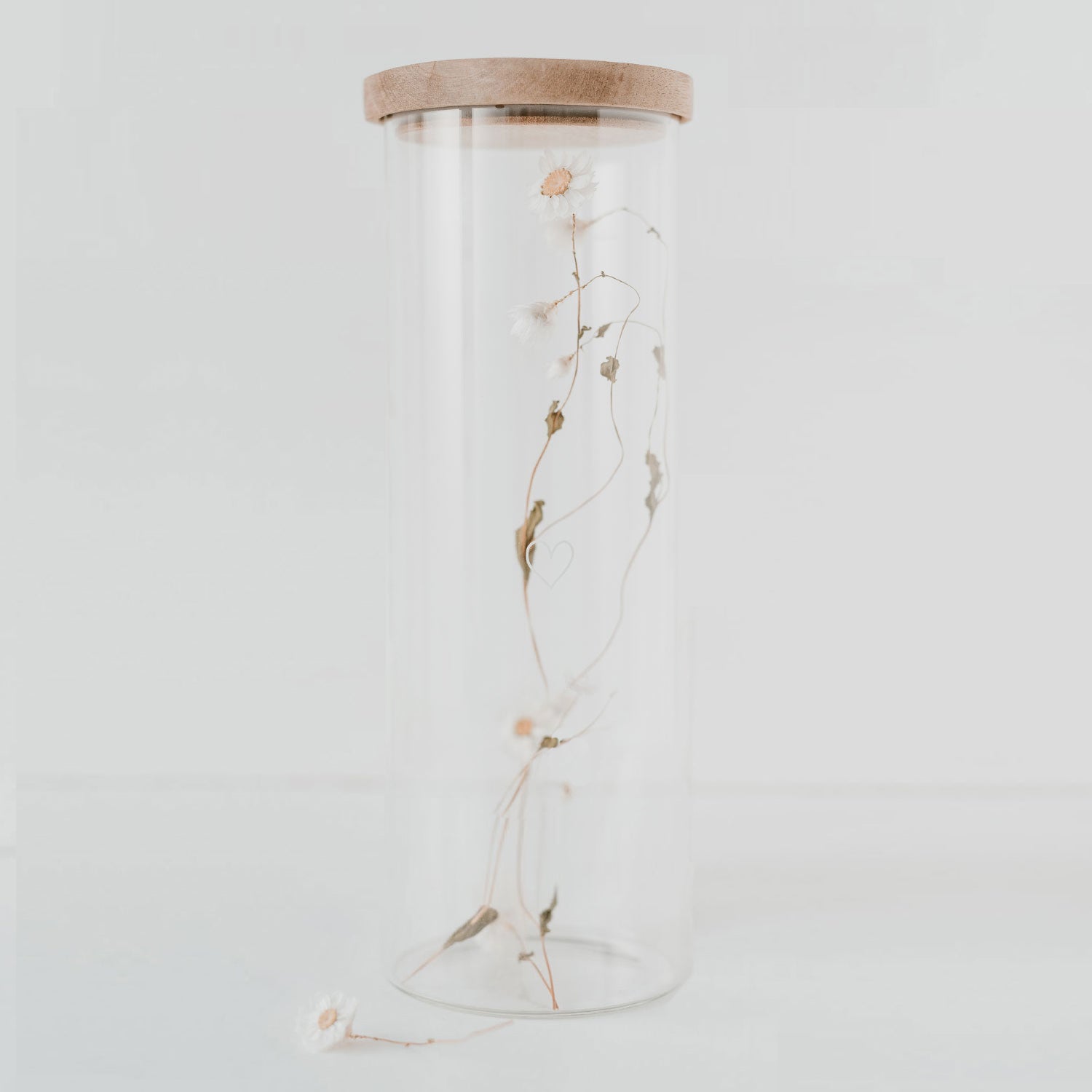 Vorratsglas Herz 30 cm Eulenschnitt