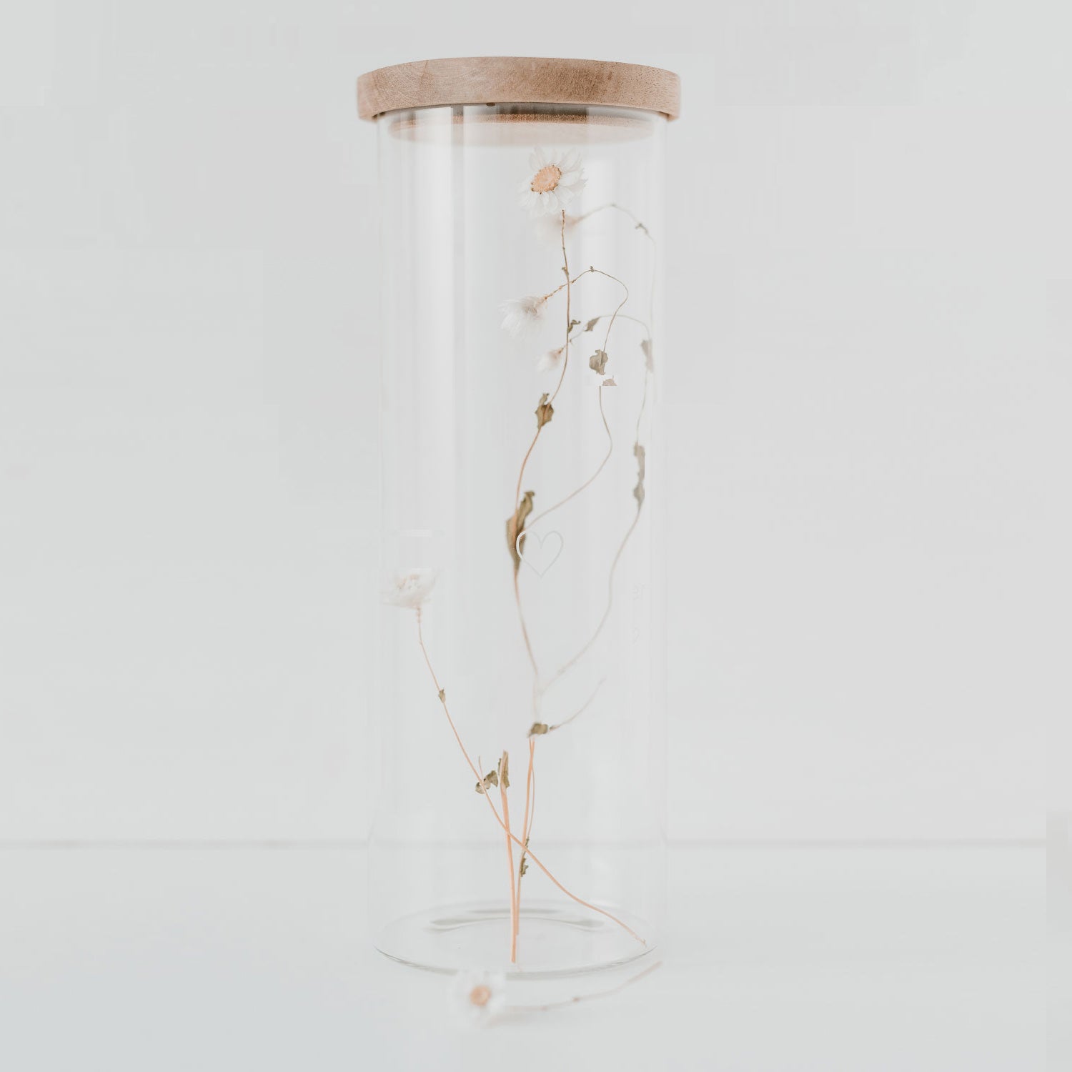 Vorratsglas Herz 30 cm Eulenschnitt