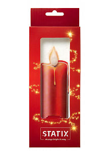 LED Fensterbild Kerze Rot