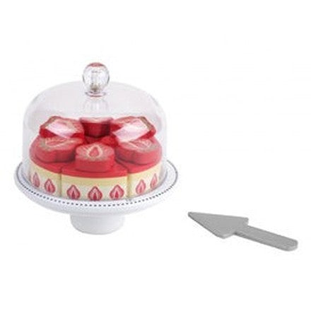 Holzspielzeug Erdbeerkuchen Fraisier Cake
