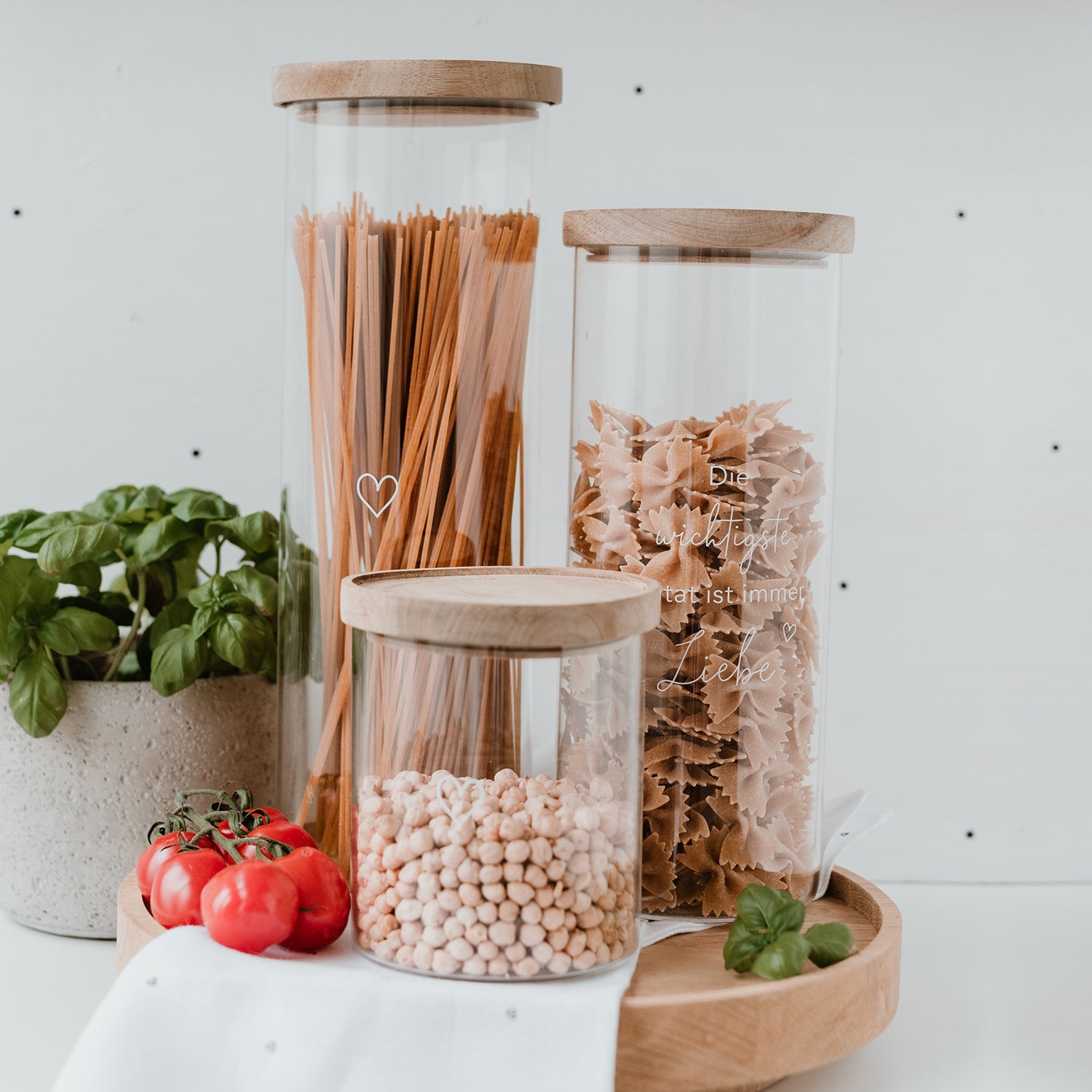 Vorratsglas Herz 30 cm Eulenschnitt