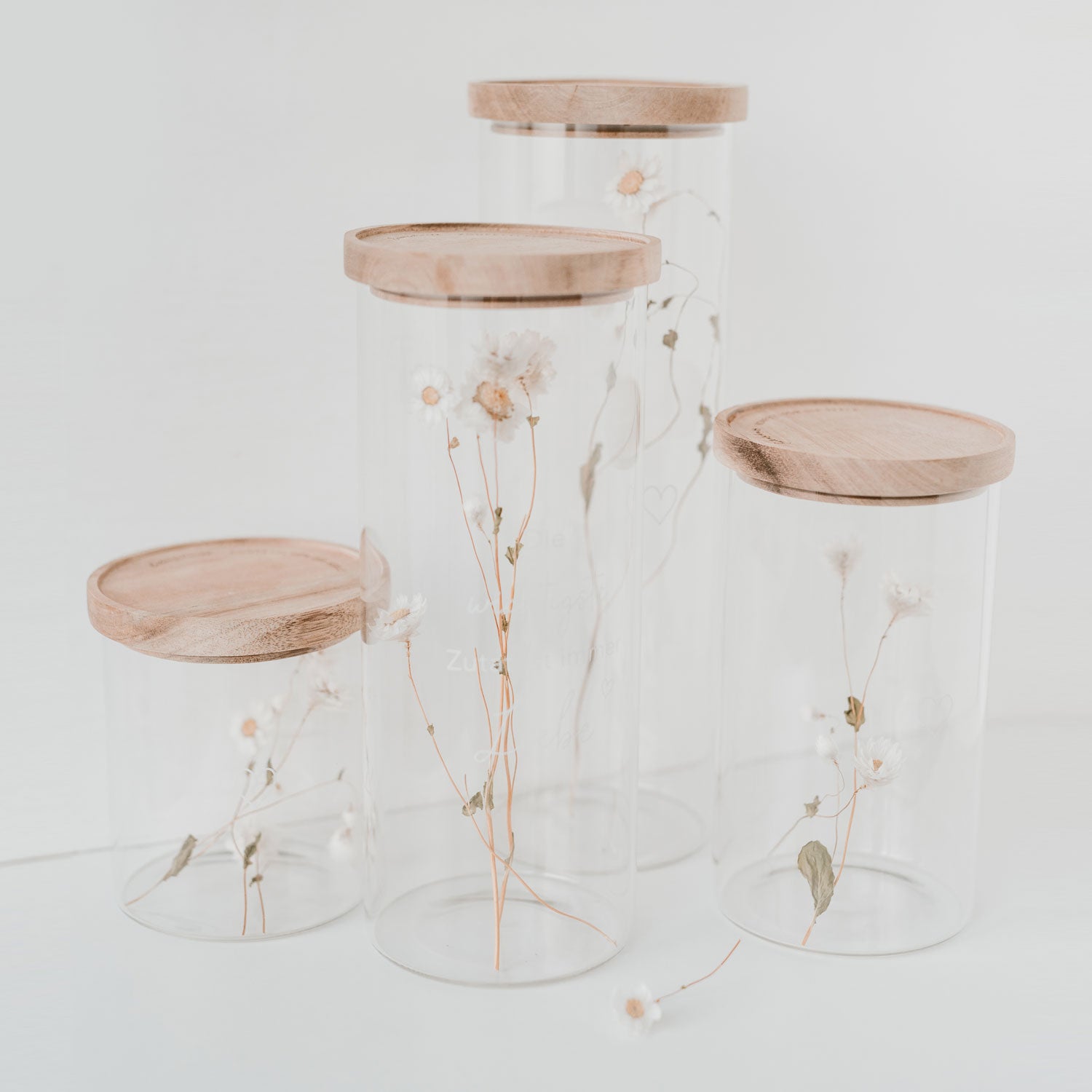 Vorratsglas Herz 30 cm Eulenschnitt