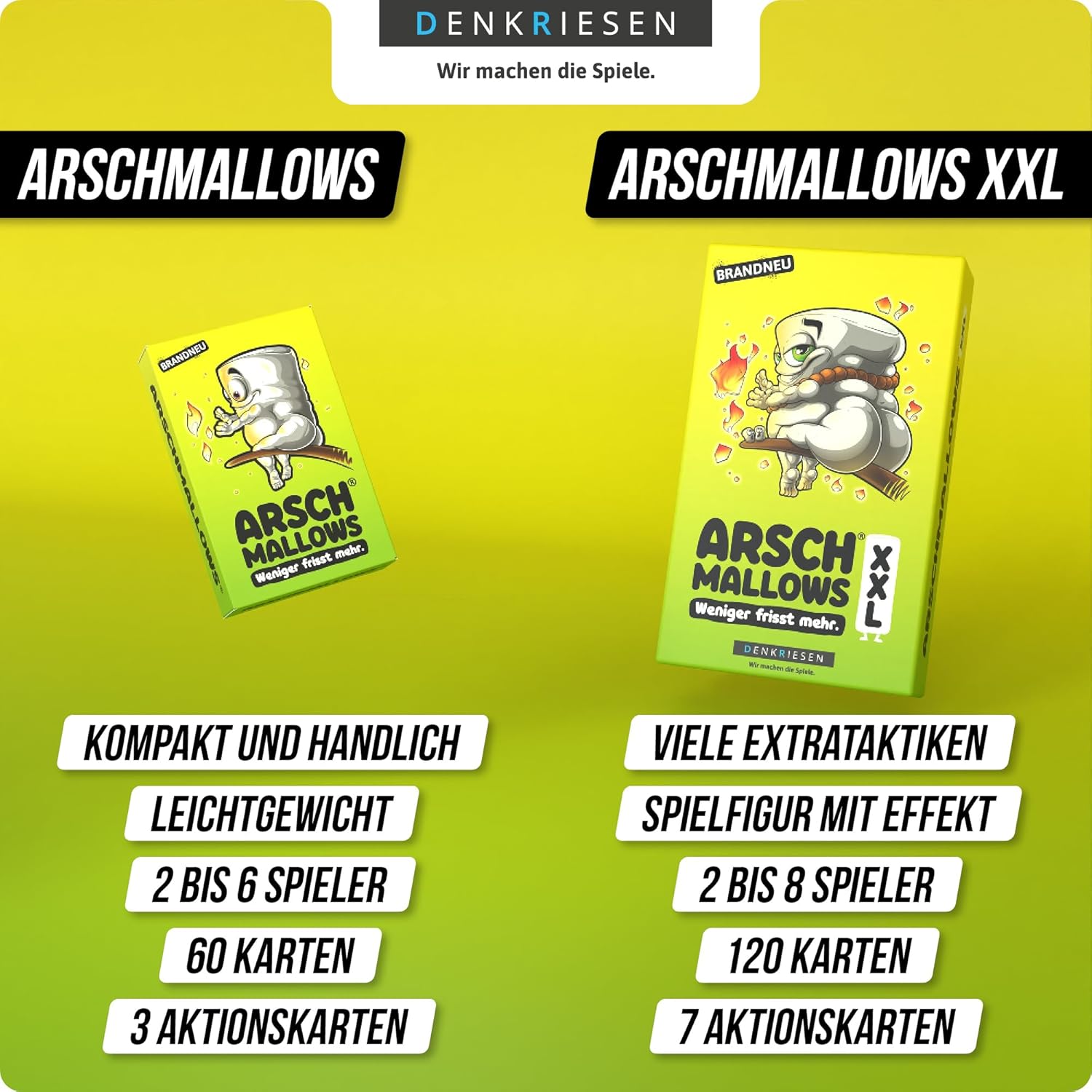 ARSCHMALLOWS XXL – "Weniger frisst mehr."