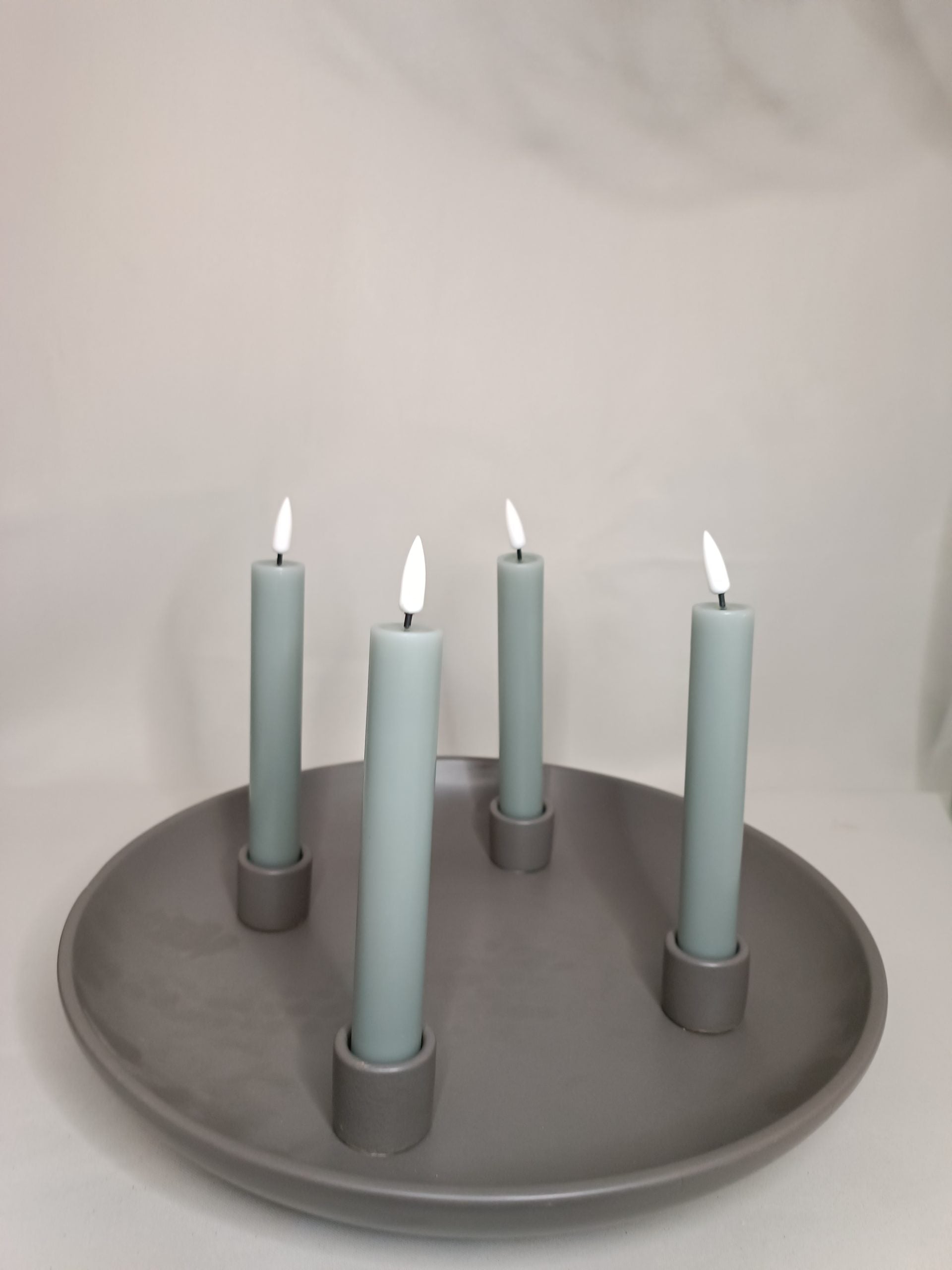 Kerzenschale 4er grau