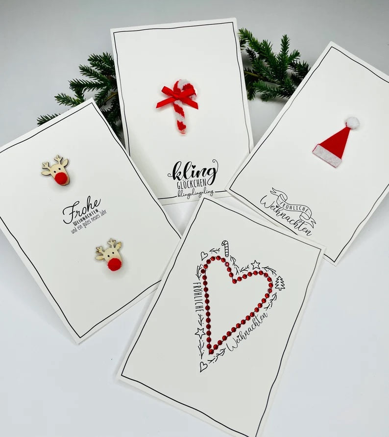 Grußkarten Set Christmas “Klingglöckchen”